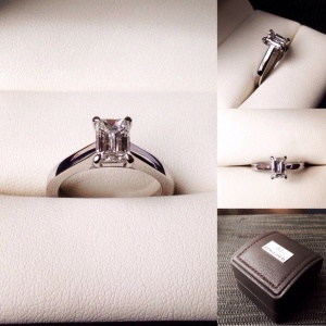Роскошное помолвочное кольцо с крупным бриллиантом