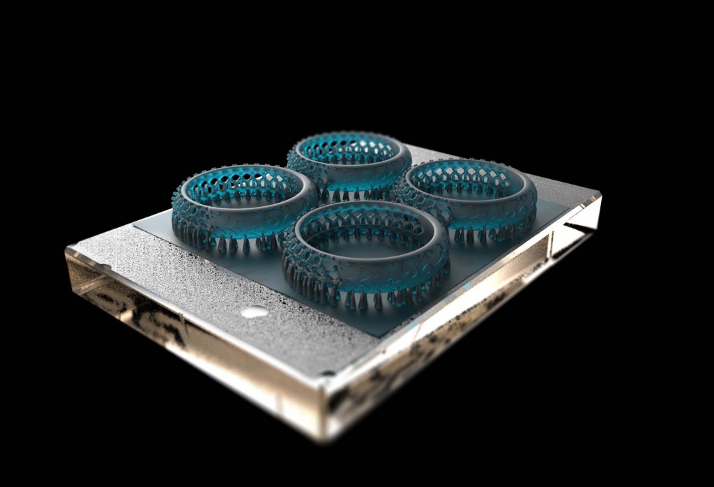 Полимерные 3D-модели колец RINGGOLD, выращенные на 3D-принтере