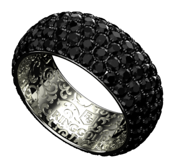 фото кольца Constante R0002_4 с черными бриллиантами